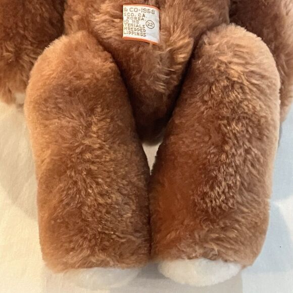 Vintage 1968 Dakin Brown Teddy Bear 12" Plush Jointed - Picture 8 of 11